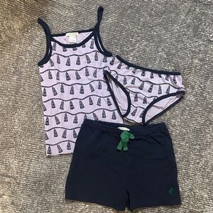 NWOT The Beaufort bonnet company purple & navy tassel lounge set size 10/12